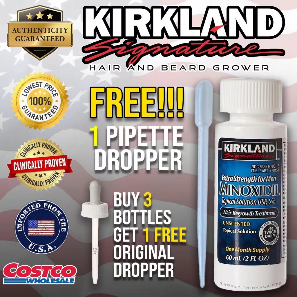 Minoxidil Kirkland 5% Minoxidil với giọt miễn phí