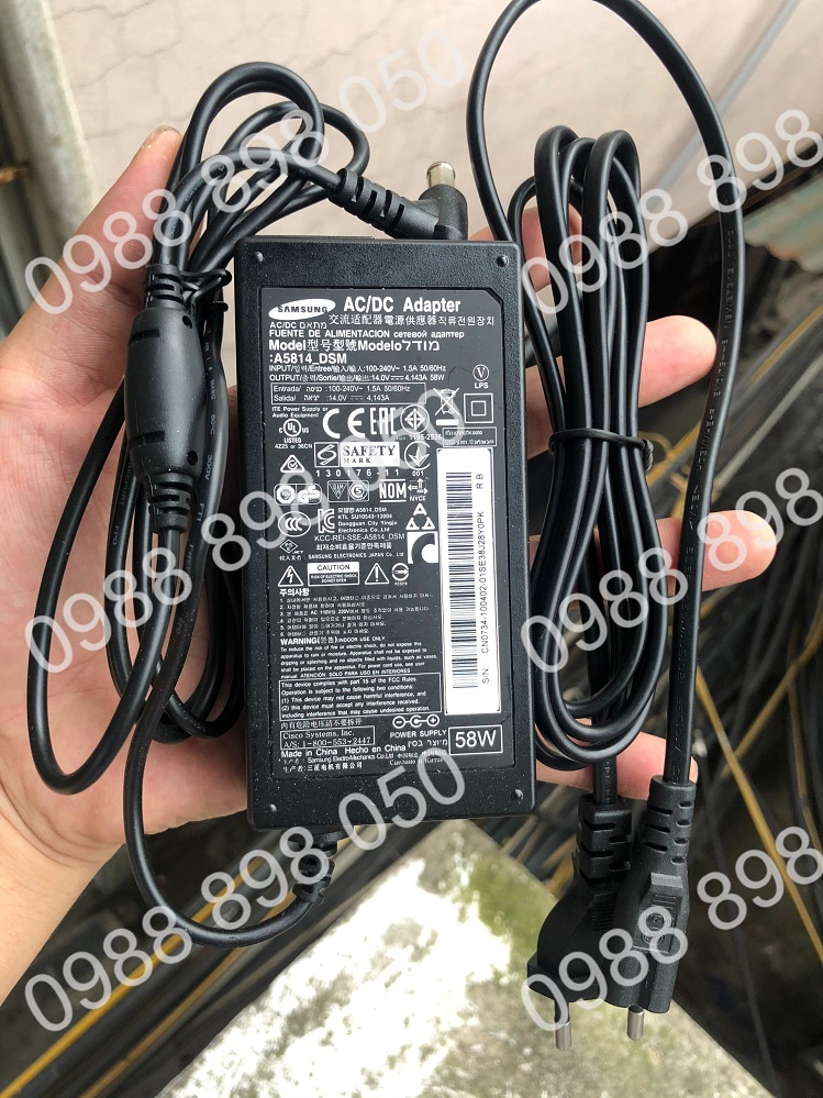 Adaptor nguồn samsung 14v 4.143a 58w chính hãng