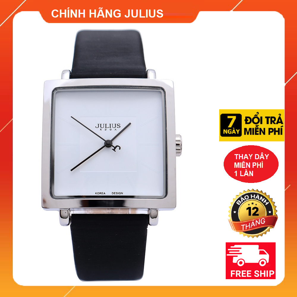 Đồng hồ Nữ mặt vuông Julius Thời trang Ja-354 dây da