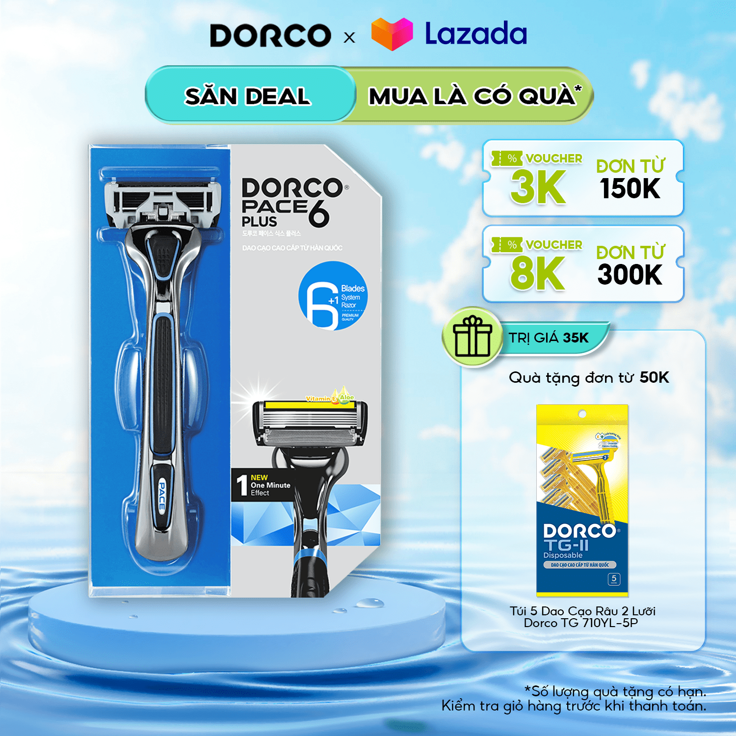 Dao Cạo Râu 6 Lưỡi Dorco Pace 6 Plus SXA5001