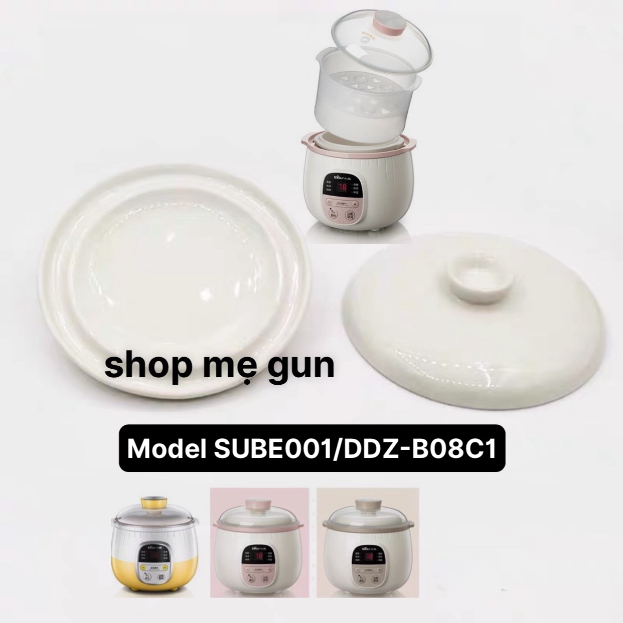Nắp nồi sứ bear 0.8l /lõi sứ nồi bear 0.8l