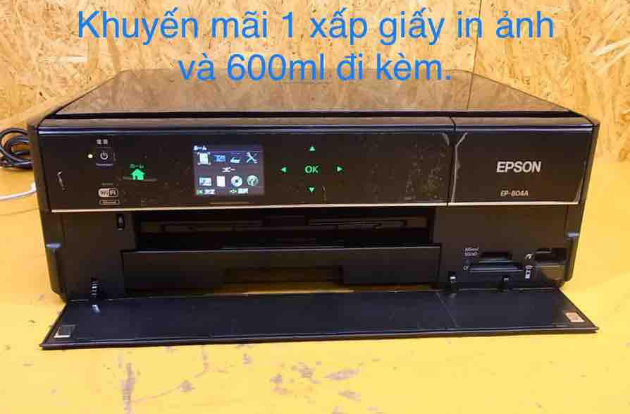 Máy in ảnh thẻ chuyên nghiệp epson 804a-tặng kèm 600ml và 1 xấp giấy in hình