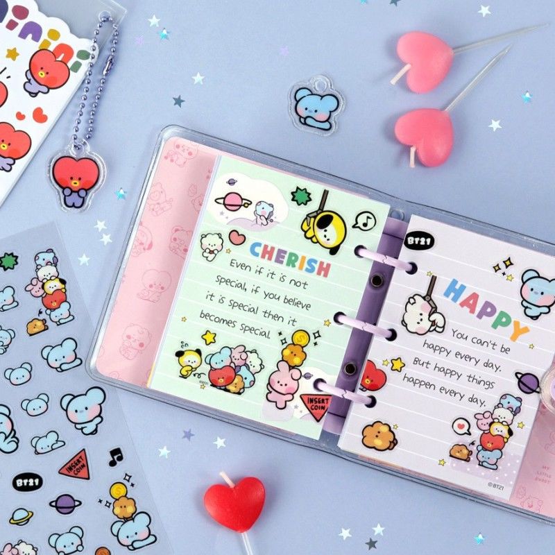 Set hình dán BT21 cute BTS Kpop sticker không thấm nước  Owl Sticker