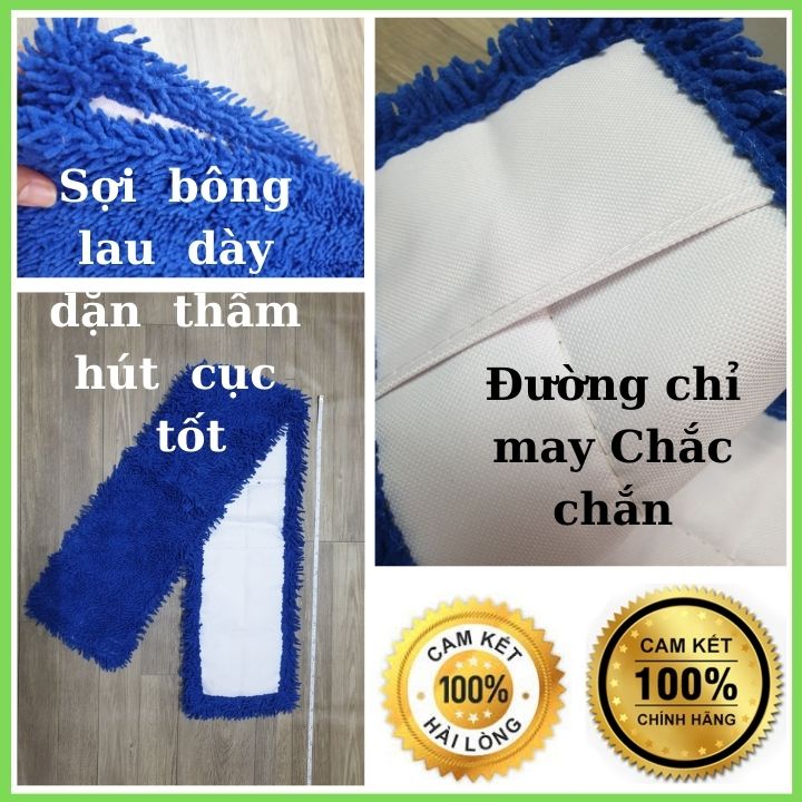 Combo Bông Lau Miếng Lau Nhà công nghiệp SAN HÔ 80CM Tấm lau sàn hình chữ nhật thay thế cho cây lau công nghiệp san hô 80cm