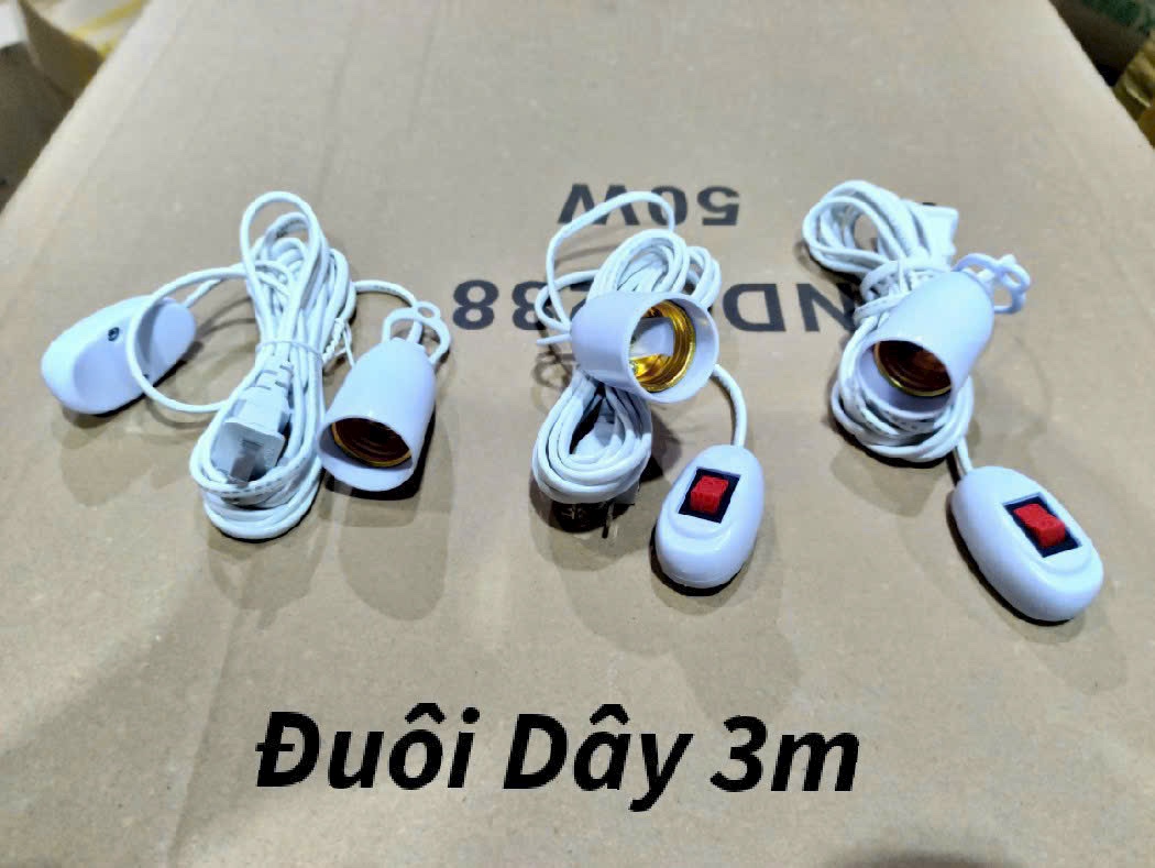Đuôi đèn có công tắc dây dài 3m