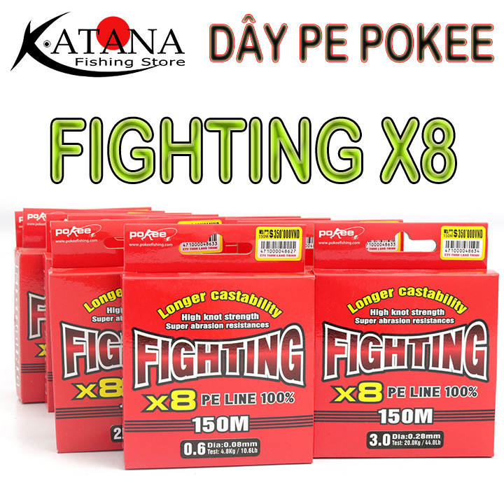 Dây pe pokee fighting x8 - made in taiwan