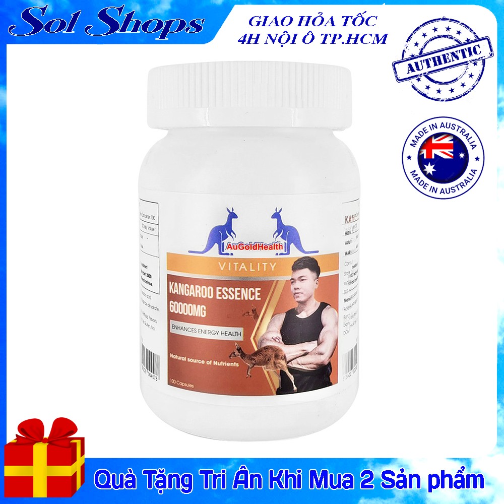 Viên Uống Tăng Cường Sinh Lý Nam Giới Augoldhealth Kangaroo Essence 60000mg Của Úc Hộp 100 Viên