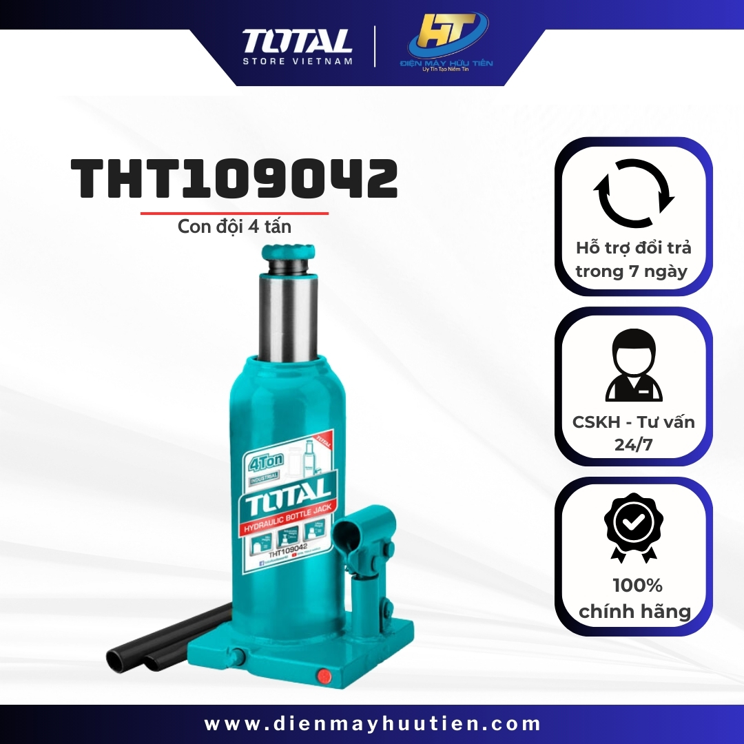 Con đội thủy lực 4tấn total tht109042