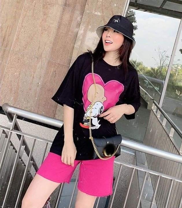 [HCM]Đồ Bộ Thun nữ Thể Thao Đi Dạo đồ mặc nhà in hình trái tim hot