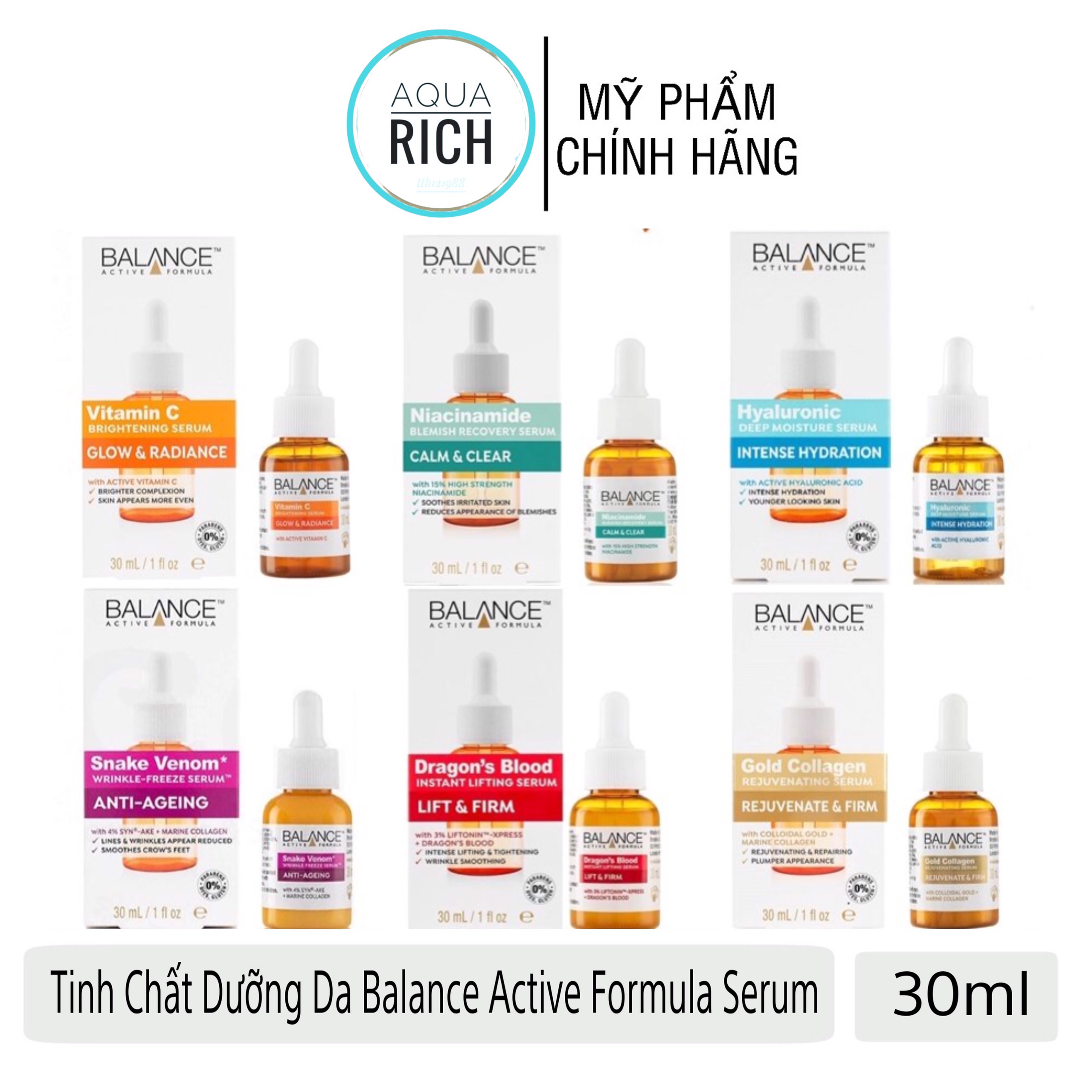 Tinh chất Balance Giảm Thâm, Trắng Da, Cấp Nước Serum Balance 30ml