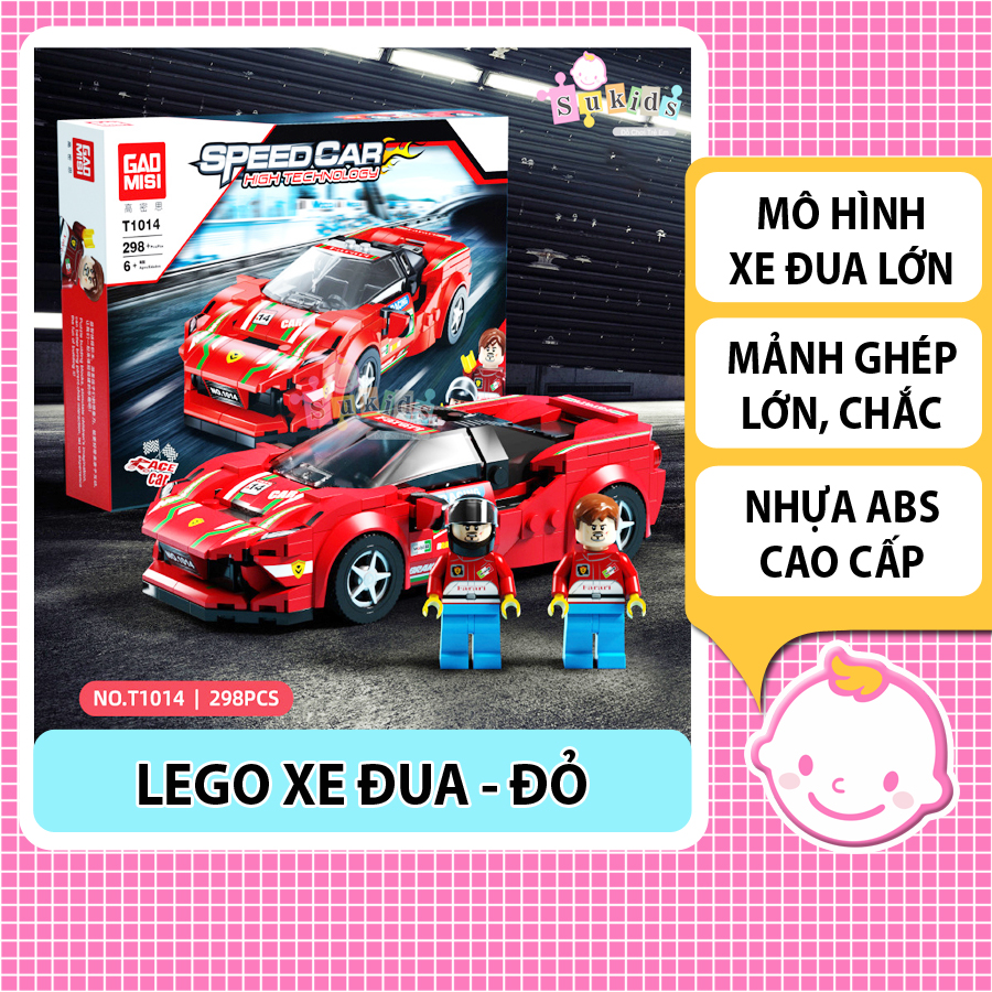 Lego xe đua siêu tốc độ mô hình lego lắp ráp siêu xe ô tô thể thao speed car 298 chi tiết
