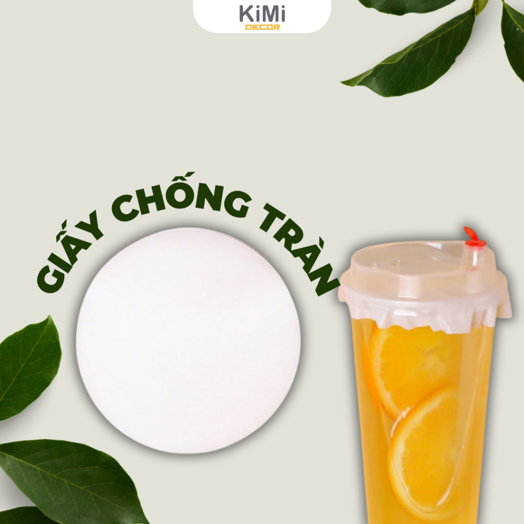 Giấy Nến Chống Tràn Cao Cấp Set 500c Loại 12cm, Giấy Chống Tràn Cho Ly Cafe, Trà Sữa - Kimi