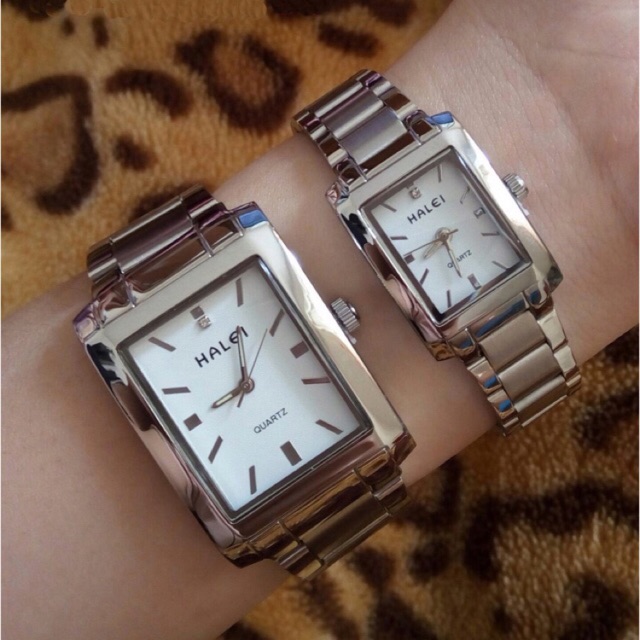 Đồng hồ Halei nữ nam vuông hàng chính hãng chống nước vô cùng đẹp đẽ