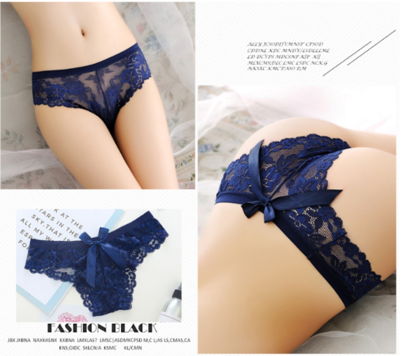 COMBO 10 quần lót ren lọt khe nơ sexy
