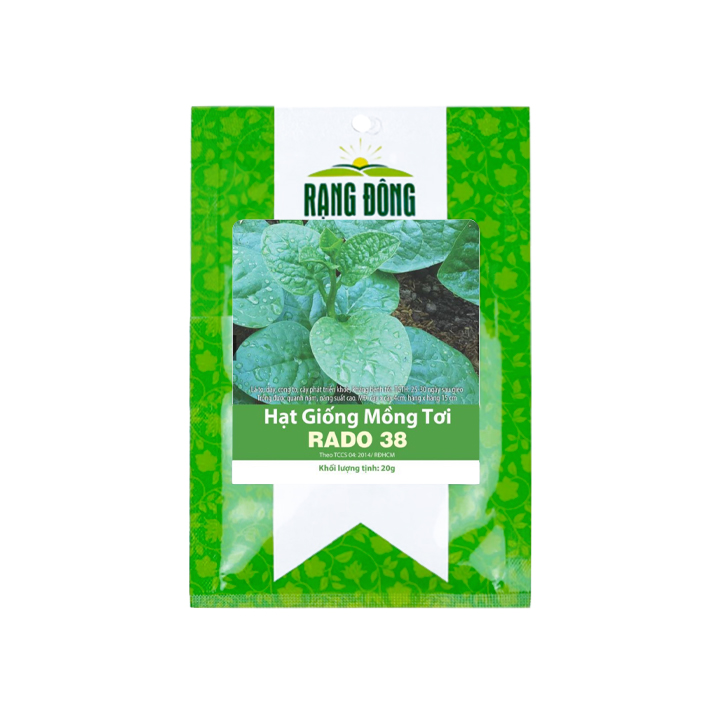 Hạt giống mồng tơi lá to rado 38 gói 20gram
