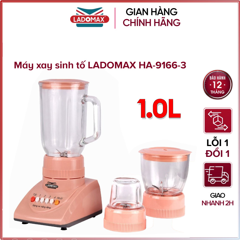 Máy xay sinh tố đa năng 3 cối ladomax ha-9166-3