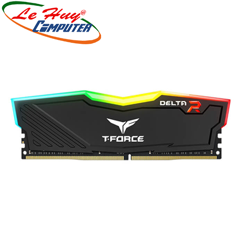 Ram Máy Tính TEAM T-Force Delta RGB 8GB DDR4 3200MHz Đen TF3D48G3200HC16C01