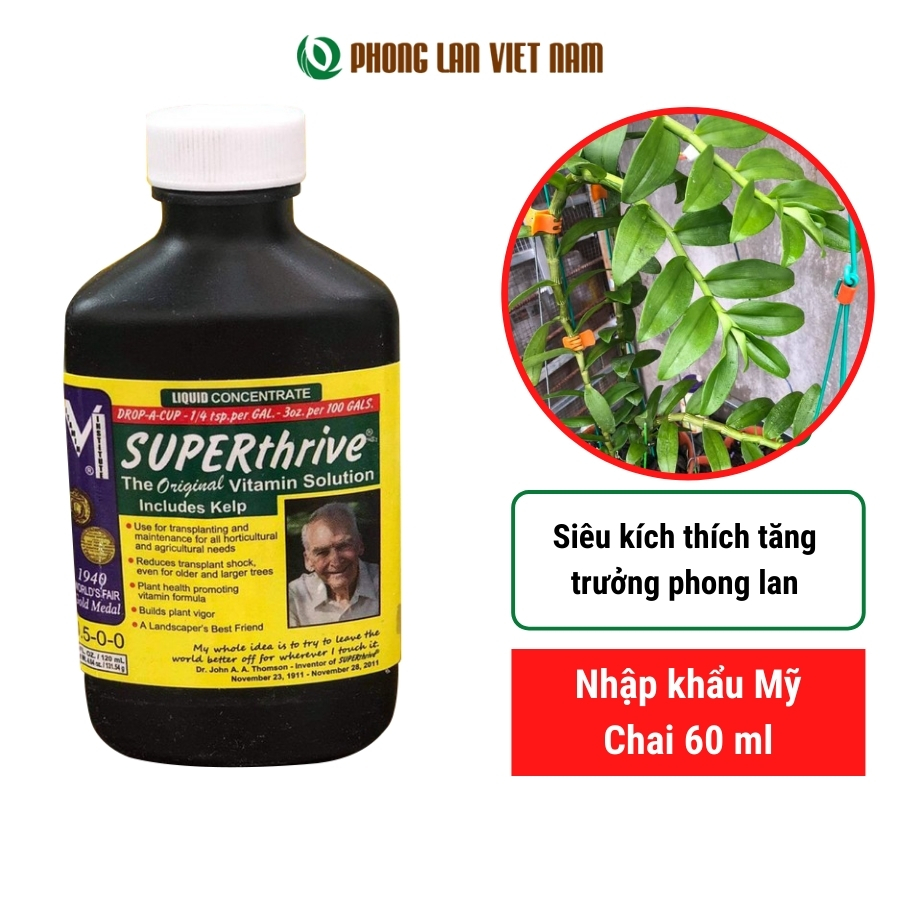 Super Thrive kích thích tăng trưởng, chống sốc, siêu dưỡng chất cho phong lan, SuperThrive 60ml nhập khẩu Mỹ - phonglanvietnam