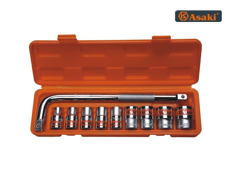 1/2" bộ tuýp 10 món asaki ak-9767