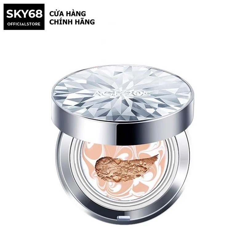 Phấn Nền Lạnh Kim Cương Lâu Trôi dành cho da dầu mụn AGE20’s Essence Cover Pact Original SPF 50+/PA+++ White Beige 12.5g