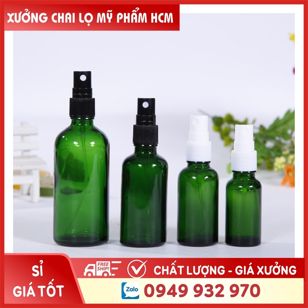 Chai xịt phun sương thủy tinh 15ml/20ml/30ml dùng chiết tinh dầu, chiết mỹ phẩm - lọ thủy tinh - chai lọ mỹ phẩm