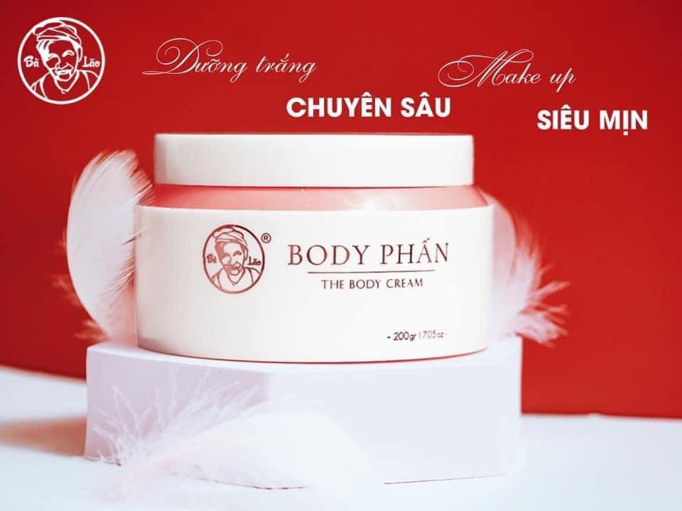 CHÍNH HÃNG MIỄN SHIP - Kem BODY PHẤN BÀ LÃO MANG ĐẾN ĐỘ TRẮNG MỊN TỰ NHIÊN CHO LÀN DA VIỆT HỘP 200GR
