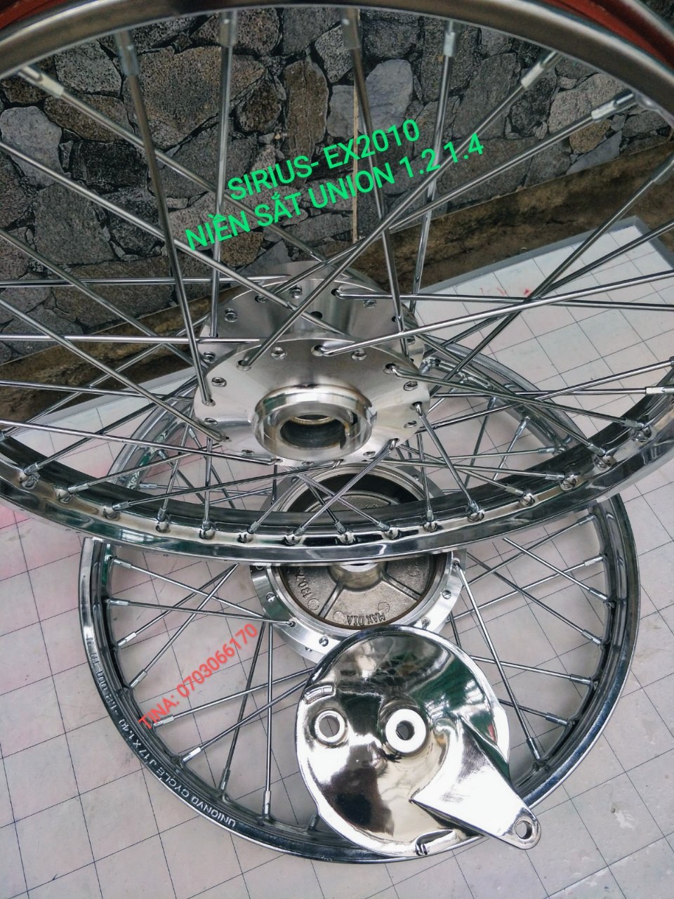 [HCM]BÁNH CĂM SIRIUS  EX 2010  NIỀN SẮT UNION ĐÙM CĂM MẠ CROM LOẠI 1 KÈM MÁ ĐÙM