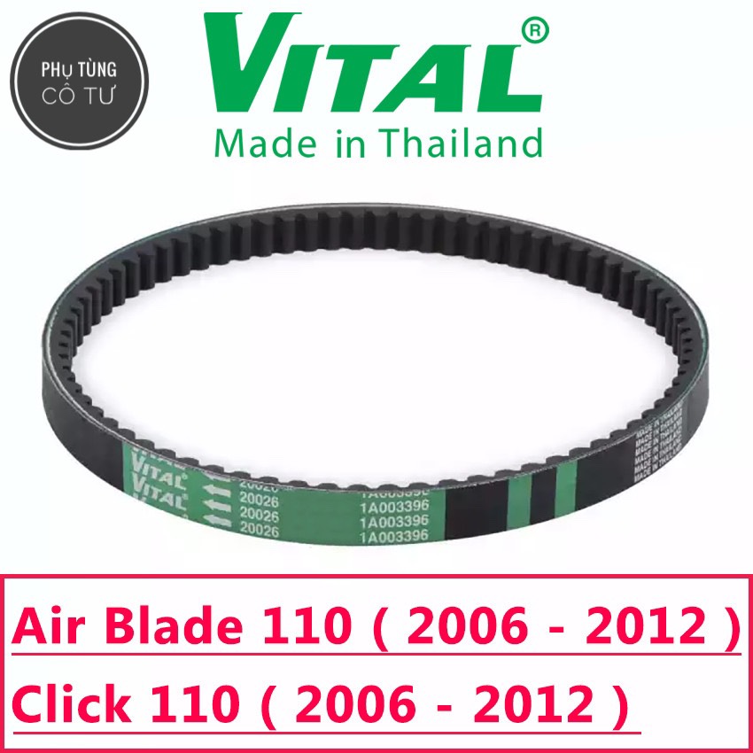 [HCM]Dây Curoa Air Blade 110 / Click 110 hiệu Vital (Thái Lan) - Dây curoa xe tay ga - PHỤ TÙNG CÔ TƯ