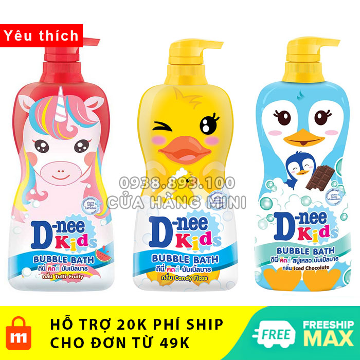 【CHUẨN THÁI】 Sữa Tắm Gội Toàn Thân Trẻ Em Dnee Kid Bubble Bath Tutti Fruity Kỳ Lân
