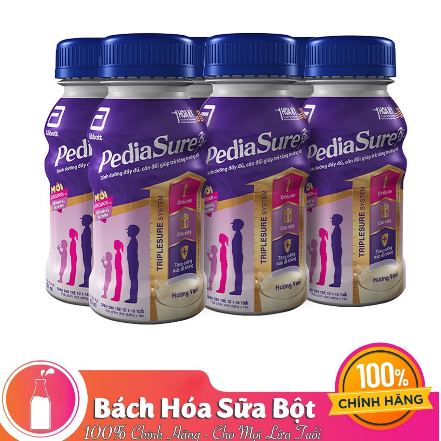 Sữa nước pediasure 237ml/chai - lốc 6 chai