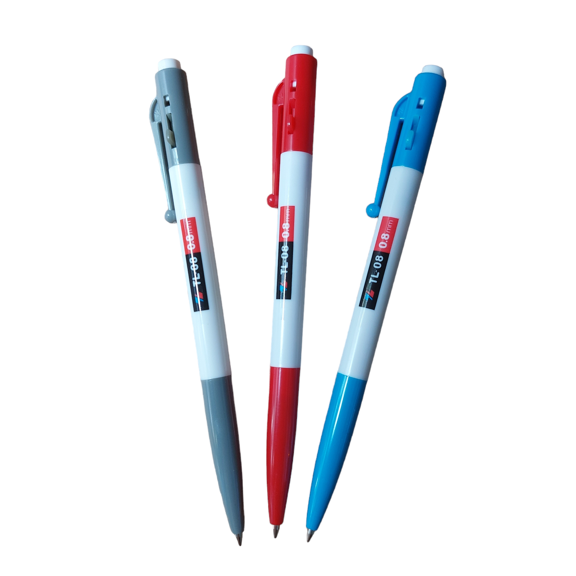 Bút viết bi bấm thiên long tl08 / tl-08 ngòi 0.8mm mực xanh / đỏ / đen cổ điển
