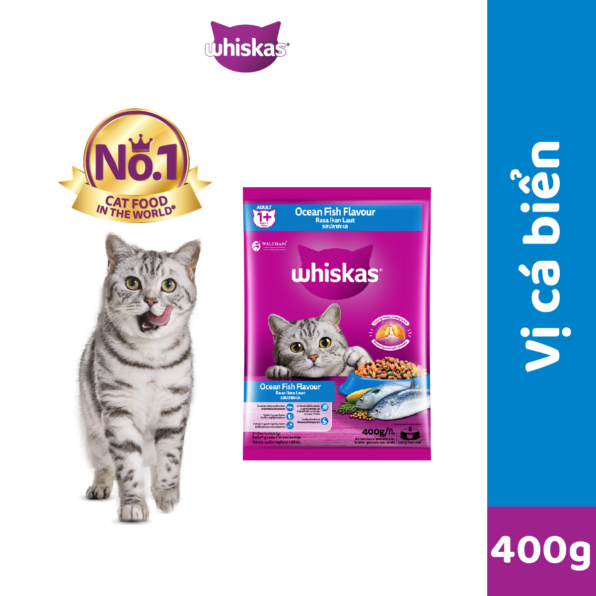 Thức ăn cho mèo Whiskas 400g