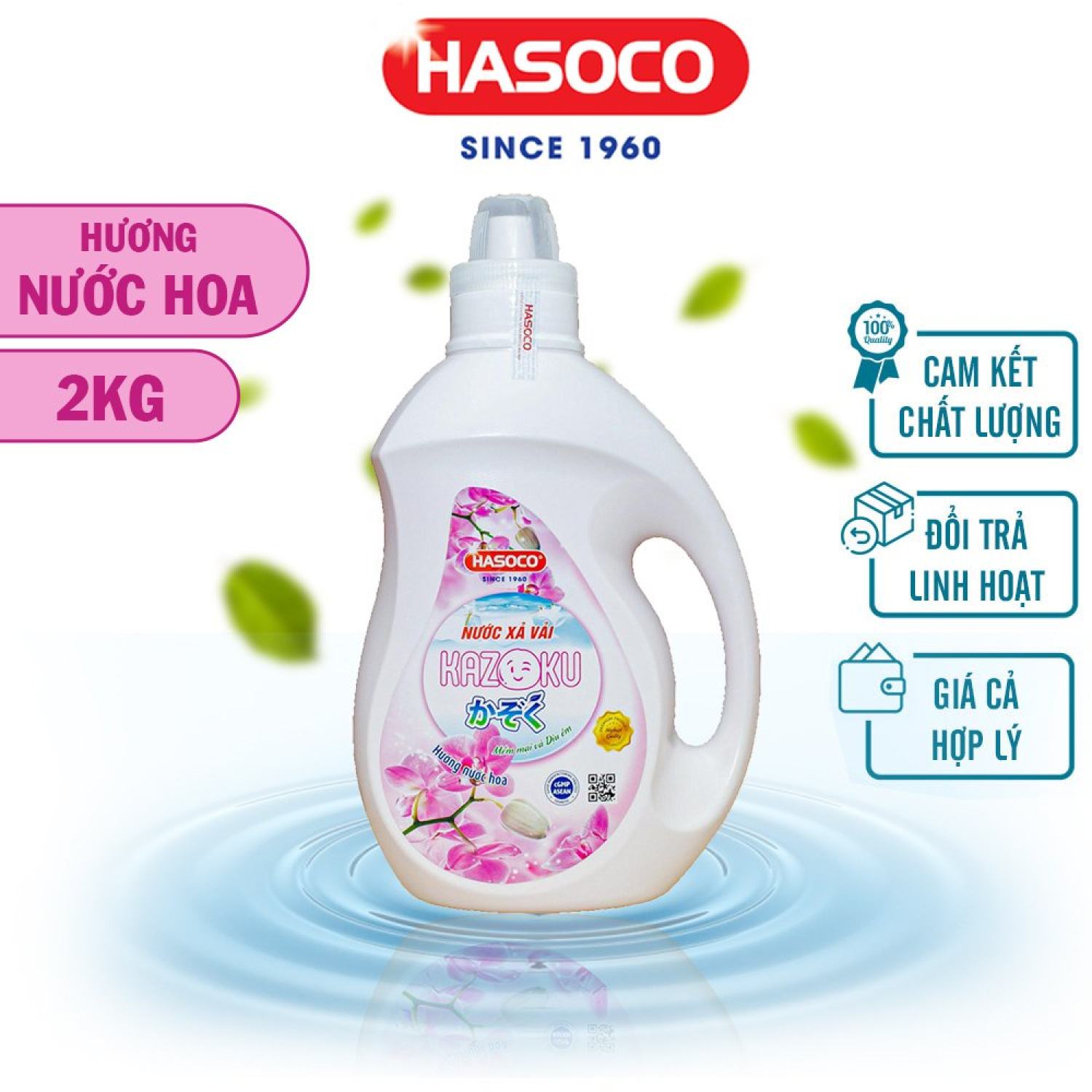 Nước xả vải kazoku hương nước hoa can 2kg