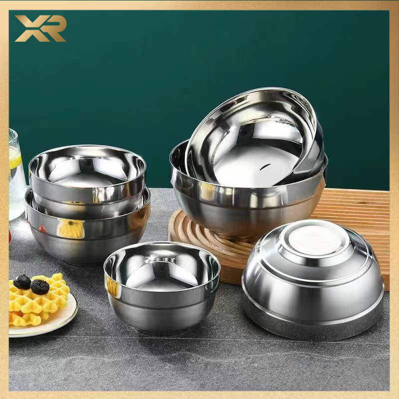 Bát inox 201 chén 2 lớp chơn cách nhiệt đủ kích cỡ