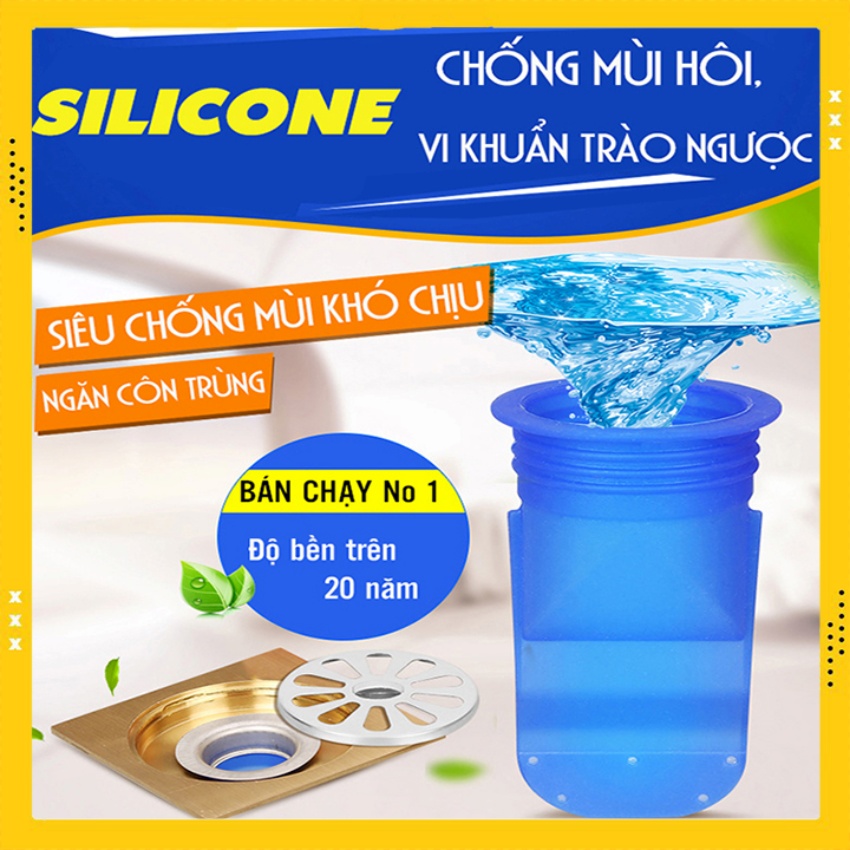 Bộ phễu Silicone chặn mùi hôi cống, hố ga, Ống Silicon lọc chặn rác, tóc bồn rửa chén, nhà tắm phù hợp với đường kính 34-55cm