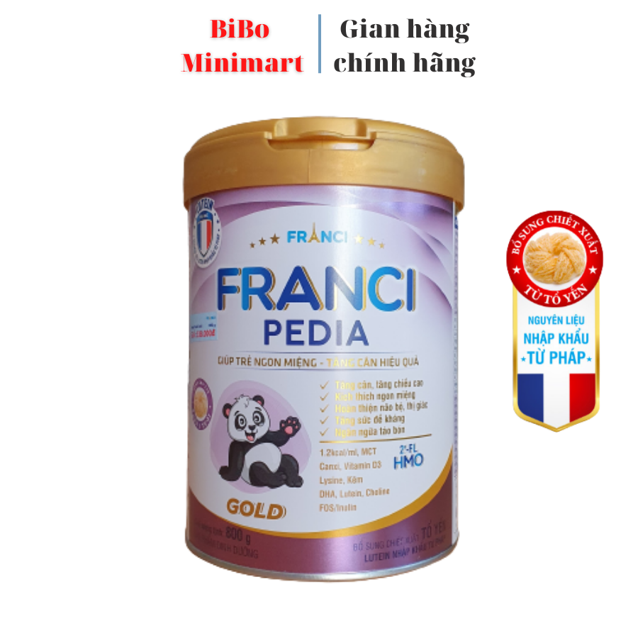 Sữa bột franci pedia gold lon 800g