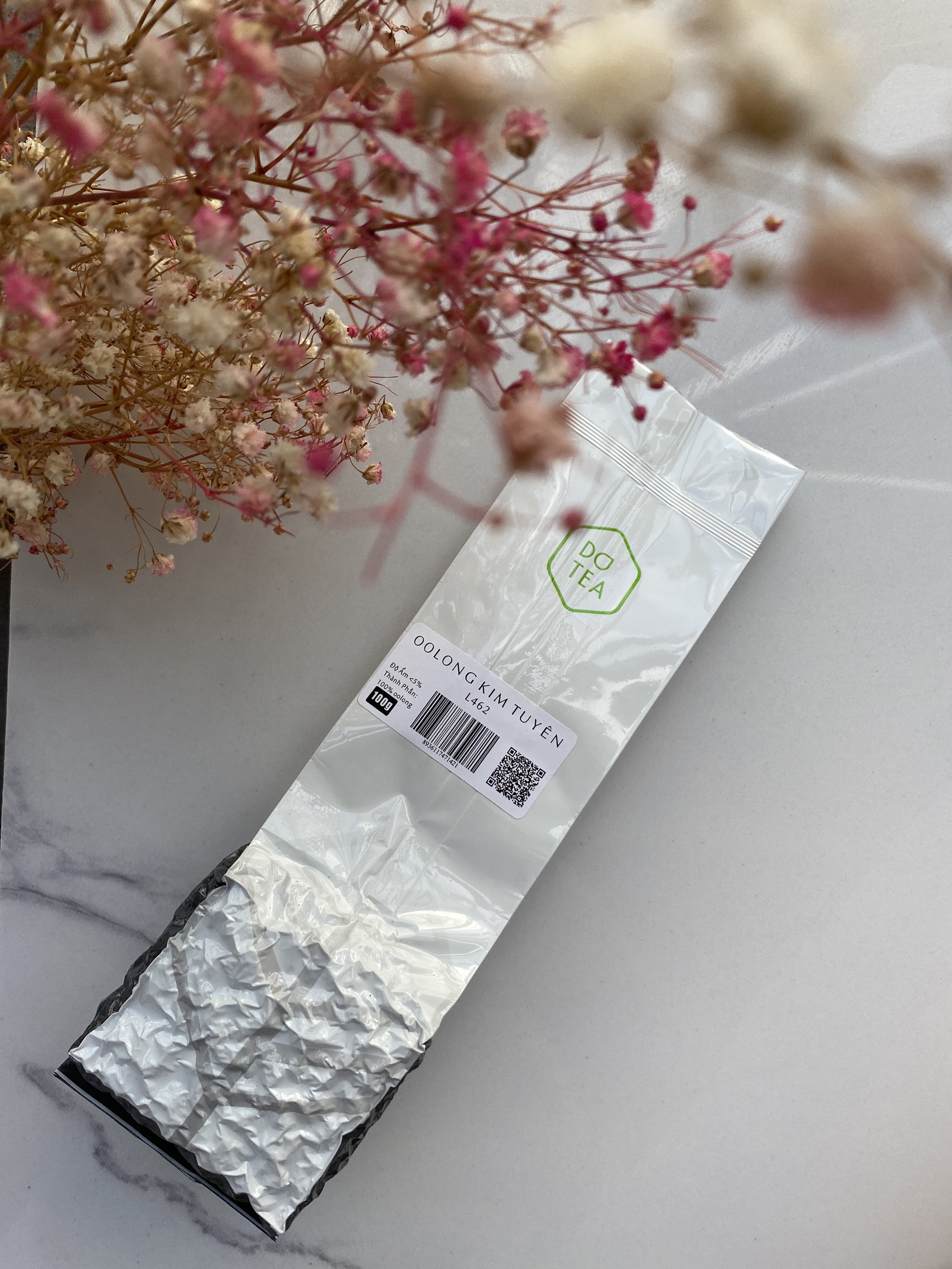 Trà ô long kim tuyên làm quà tặng, trà biếu, trà oolong cao cấp L462 Dotea gói 50g - trà chát dịu, thơm sữa