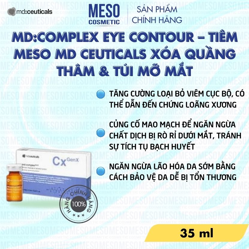 Md:Complex Eye Contour – Tiêm Meso MD Ceuticals xóa quầng thâm & Túi mỡ mắt meso MD ceuticals | Meso cosmetic