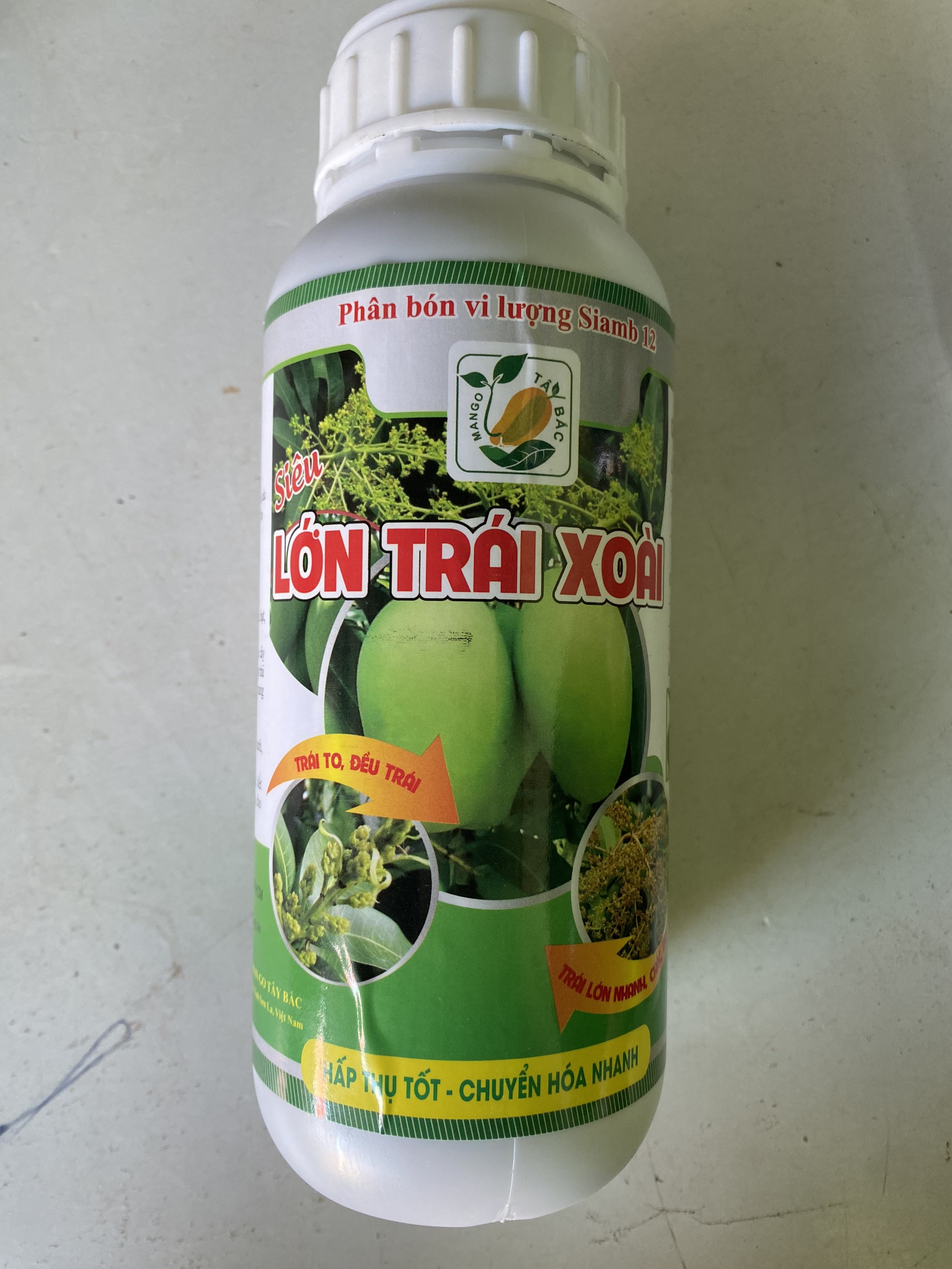 Phân bón lá Siêu Lớn Trái Xoài (500ml) nuôi trái lớn nhanh, bóng trái, sáng trái, chống nút trái, tẩy nám