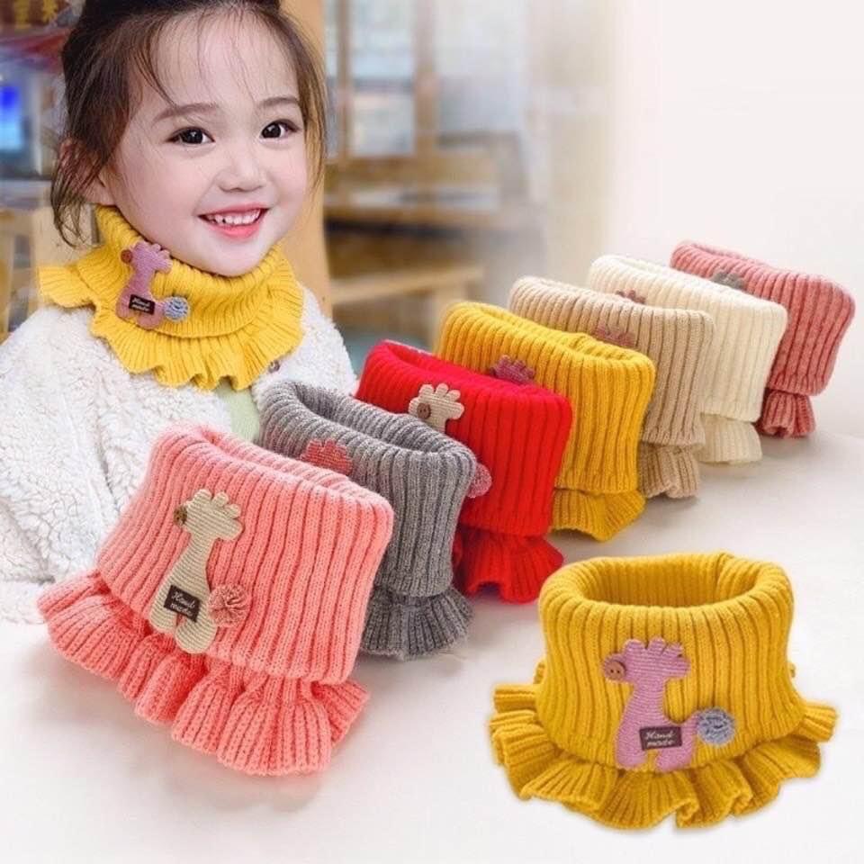 Khăn len cổ ống - Khăn quàng cổ cho bé gái siêu đáng yêu, dễ thương