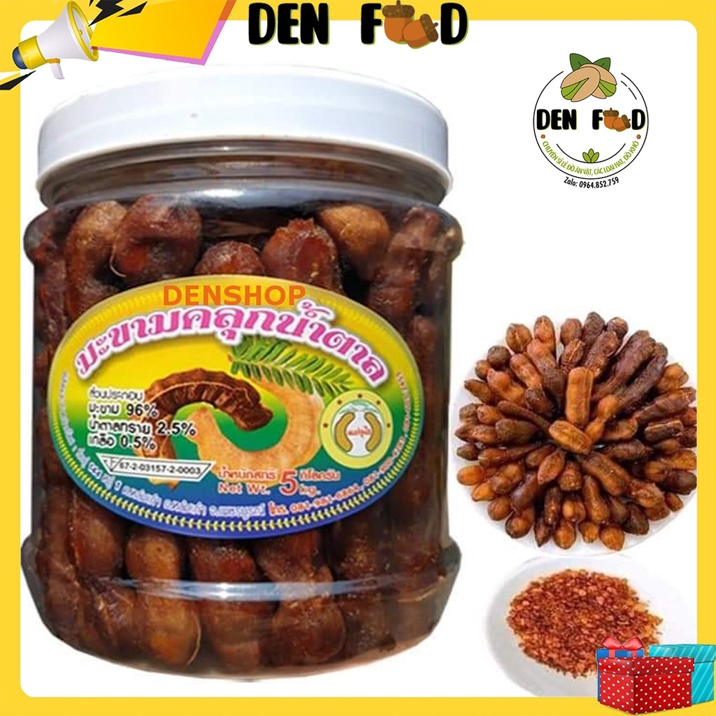 500g Me Lào Muối Ớt Một Nắng - Tặng kèm muối tôm ớt