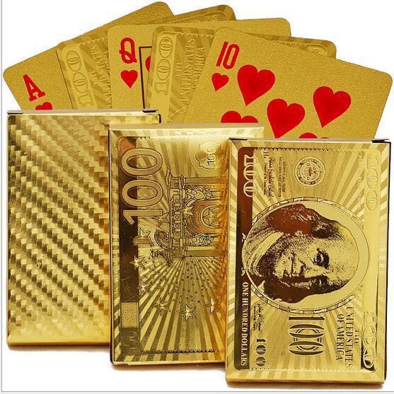 [MIỄN PHÍ VẬN CHUYỂN] Bộ bài mạ vàng 24K cao cấp, Cây bài cứng, không bẻ gãy