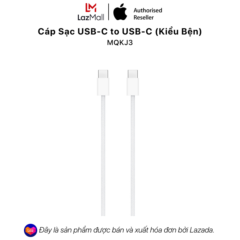 Cáp sạc apple usb-c dành cho iphone15/ipad/macbook - 1m - hàng chính hãng