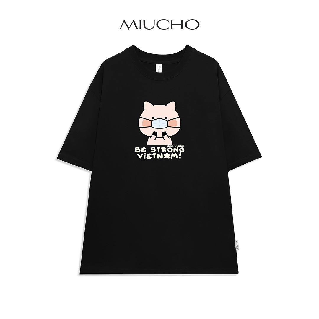 Áo thun nữ form rộng tay lỡ unisex đẹp áo thun nữ form rộng tay lỡ unisex cotton hàn quốc AT093 Miucho in hình