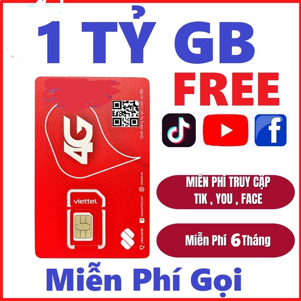 [ 1 Tỷ GB ] SIM Viettel 4G - Sim 4G lắp cho đầu ô tôTrọn Gói 6 tháng Không Phải Nạp Tiền Hàng Tháng 6MXH100 FREESHIP - CHƯA KÍCH HOẠT
