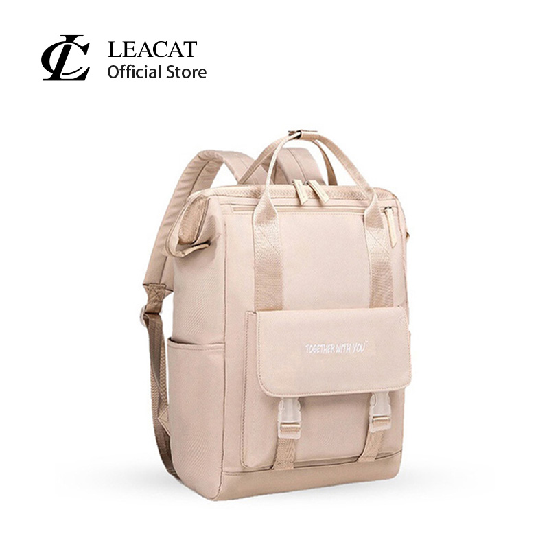 Leacat women backpack Nylon waterproof casual Shockproof 13.3 14 15.6 inch Laptop Backpack