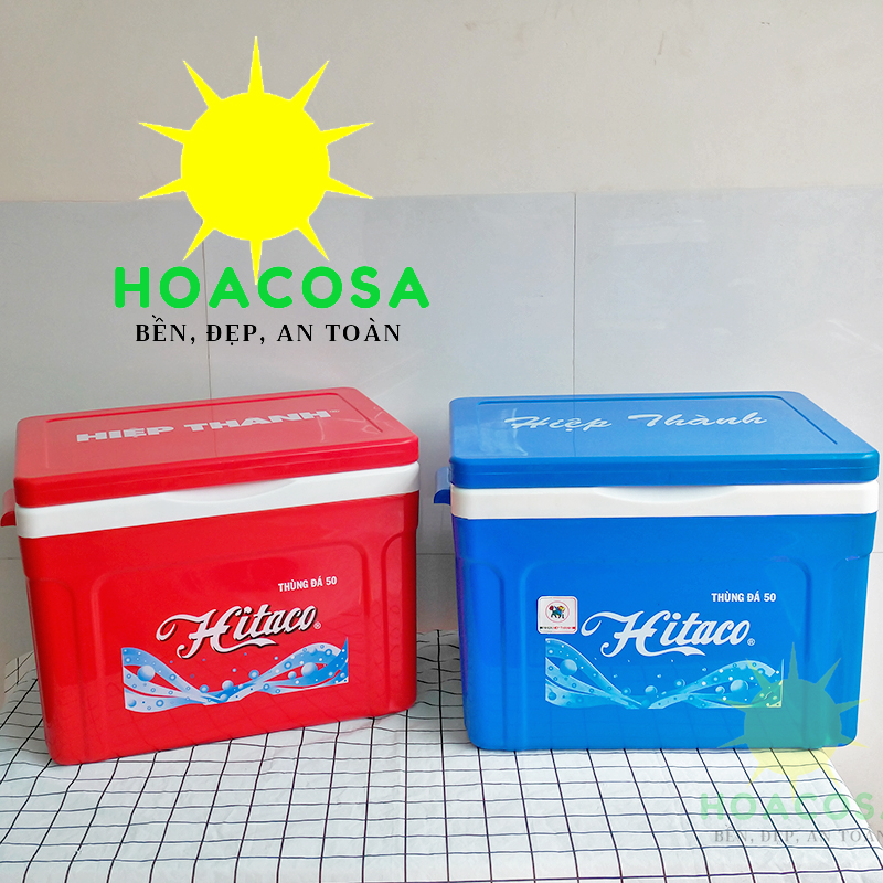 Thùng Đá 50L ( 50 Lít) Hitaco Nhựa Hiệp Thành Bền Đẹp,Có Vòi Xả, Giữ Đá Lâu- Đồ Gia Dụng Hoacosa.