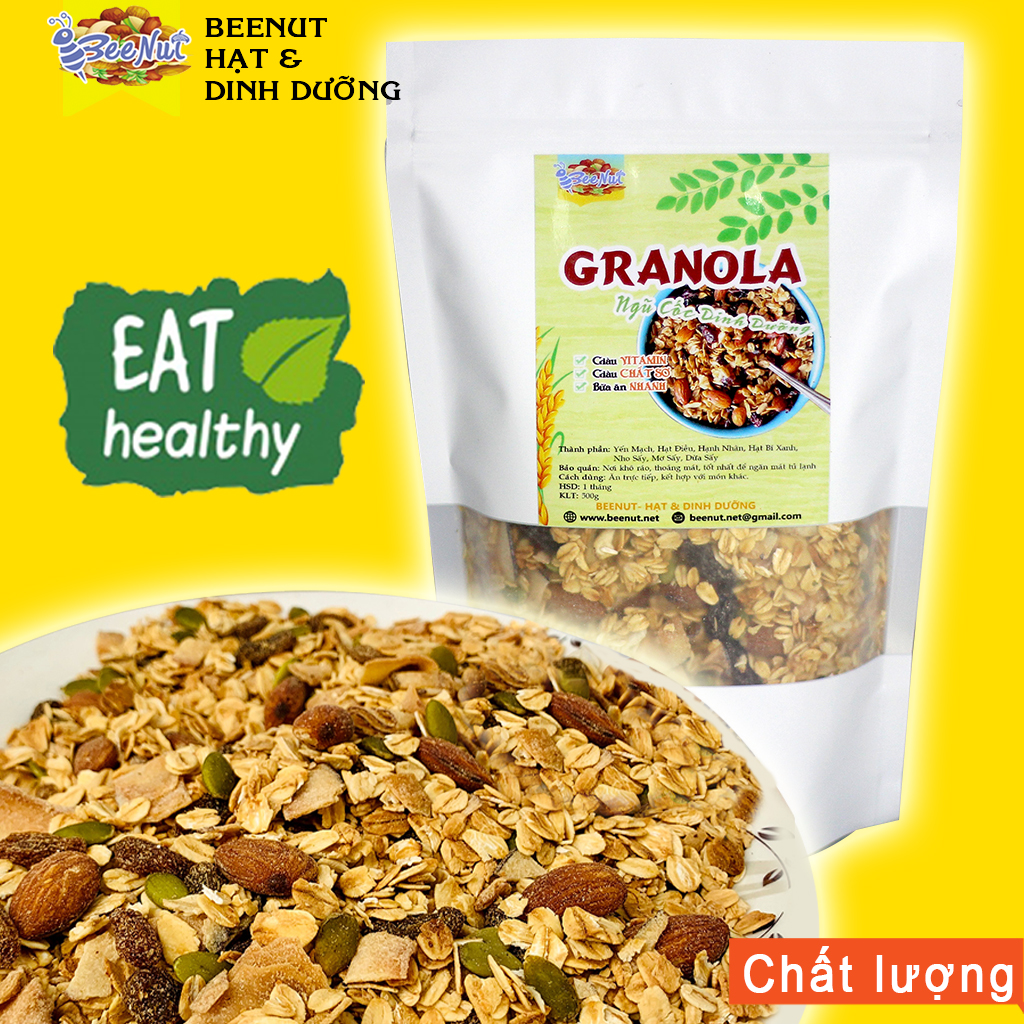 Ngũ cốc ăn kiêng Granola 100g 500g Ngũ cốc giảm cân - BeeNut