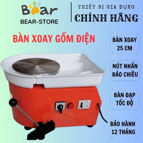 Bàn xoay gốm cao cấp, Điều khiển thông minh, Đảo chiều , điều chỉnh tốc độ, Hợp kim nhôm cao cấp