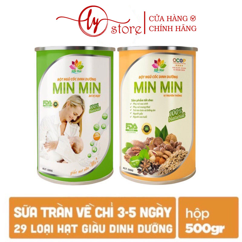 Ngũ cốc dinh dưỡng, lợi sữa min min 29 hạt , 30 hạt, ngũ cốc hạt granola